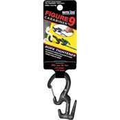 Nite Ize 00808 Small Figure 9 Carabiner Rope Tightener Black finish stainless construction