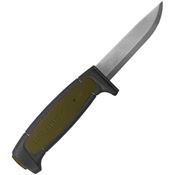 Mora 02210 Basic 511 Stainless Blade Knife with Black and Green Synthetic Handle