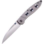 WE Knife Company 908B Schism Framelock Knife Gray Handles