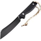 Artisan Knives 1815BBGC Tomahawk Black Fixed Blade Knife White Liners Black Handles