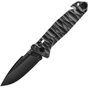 TB Outdoor 042 C.A.C. S200 Axis Lock Black Folding Knife Black Handles