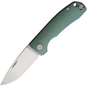 PMP  035 Harmony Satin Folding Knife Green Handles