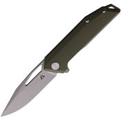 CMB 10C Lurker Bead Blast Linerlock Knife Green Handles