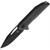 CMB 10B Lurker Black Stonewashed Linerlock Knife Black Handles