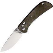 S-TEC S022 Axis Lock Satin Folding Knife Gold Handles