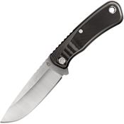 Gerber 3930 Downwind Drop Point Stonewash Fixed Blade Knife Black/Gray Handles