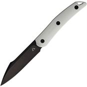 CMB FB01B Kisame black Stonewash Fixed Blade Knife White Handles
