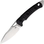 Fobos 051 Cacula Tumbled Fixed Blade Knife Black with Red Handles