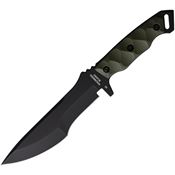 Halfbreed MIK08BLKODG Medium Infantry Black Teflon Fixed Blade Knife OD Green Handles
