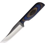Anza 709RBBW AZ709RBBW Fixed Blade Knife Black/Bluewood Handles