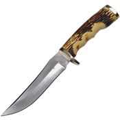 Elk Ridge 027 Satin Fixed Blade Knife Ivory Handles