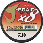 Daiwa JBGD8U30D J-Braid Grand Line 30/150 Grn