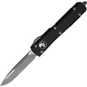 Microtech 12110AP Auto Ultratech Apocalyptic Single Edge OTF Knife Black Handles