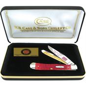 Case 1861RPB CSA Trapper Folding Pocket Knife with Red Pick Bone Handle