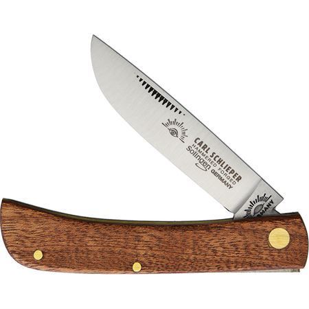 German Eye 99JR Carbon Steel Sodbuster Juior Pocket Knife with Wood Handles  - Knife Country, USA