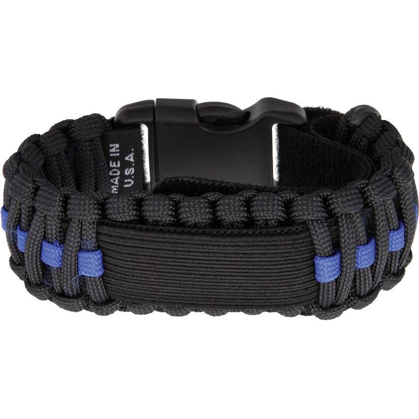 Survco Tactical 01B Para Cord Watch Band Blue Line - Knife Country, USA