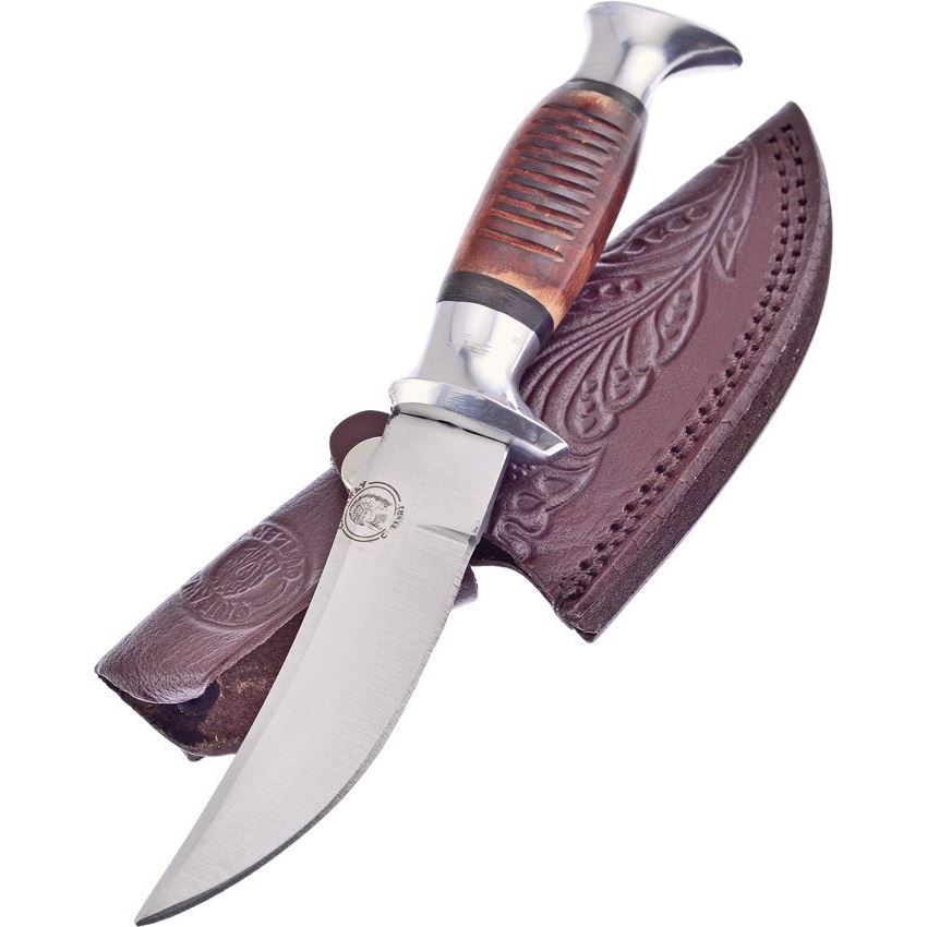 Frost CW935BRN Hunter Knife with Brown Bone Handle - Knife Country, USA