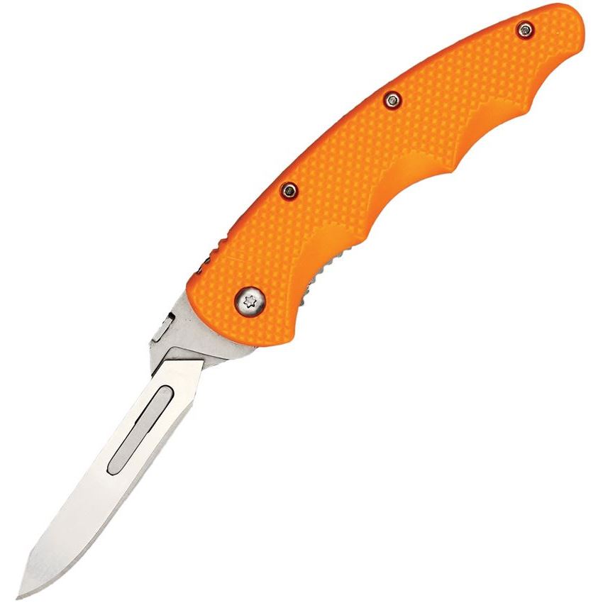 Wiebe 017MK Monarch Scalpel Linerlock Knife Orange Handles - Knife ...