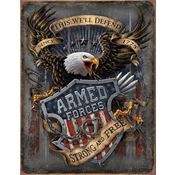 Tin Signs 2149 16 x 12 1/2 Inch Armed Forces Since 1775