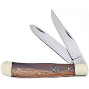 Frost CR108ZW Trapper Knife with Zebra Wood Handle