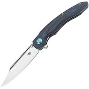 Bestech G18E Fanga Linerlock Knife Black/Blue G10 Handles
