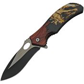 China Made 300496DR Wildlife Linerlock Knife Dragon A/O