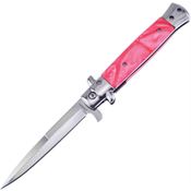 Frost ISM001HPK Italian Stiletto Milano Folding Knife Pink Handles