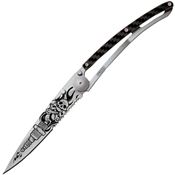 Deejo 1CC511 Tattoo Linerlock Knife 37g Biker