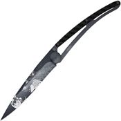 Deejo 1GC104 Tattoo Linerlock Knife 37g Carbon Fiber Howl