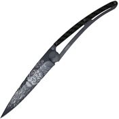 Deejo 1GC106 Tattoo Linerlock Knife 37g Carbon Fiber Lion