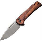 Civivi 210063 Conspirator Button Lock Stonewash Knife Cuibourtia Wood Handles