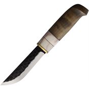 Marttiini Knives 131030 AAPA Hiiliteras Carbon Fixed Blade Knife Curly Birch Handles