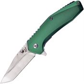 Frost SW888G Assist Open Linerlock Knife with Green Handles