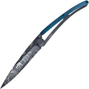 Deejo 1GB168 37g Tattoo Linerlock Light Blu