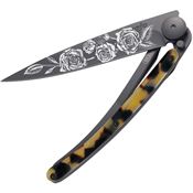 Deejo 1GC205 37g Tattoo Linerlock Roses