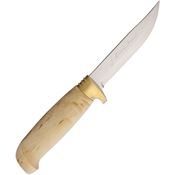 Marttiini 160014 Golden Lynx Fixed Blade Knife Curly Birch Handles