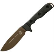 TOPS TIH03 Idaho Hunter Midnight Bronze Fixed Blade Knife Black Micarta Handles