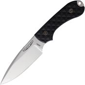 Bradford 3FE001HP Guardian 3 HP Fixed Blade Knife Textured Black Handles