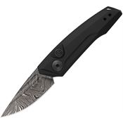 Kershaw 7250DAM Auto Launch 9 Button Lock Damascus Knife Black Handles