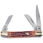 Frost BKH114WABS Blue Tick Stockman Stainless Knife Bone Handles