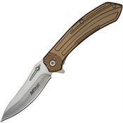 MTech A1201TN Assist Open Linerlock Knife with Tan Handles