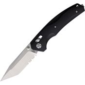 Uzi AXL3 Axis Lock Stonewash Tanto Folding Knife Black Handles