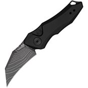 Kershaw 7350DAM Auto Launch 10 Button Lock Damascus Knife Gray Handles