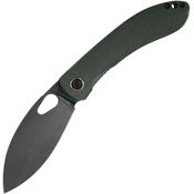 Vosteed THNPMN Nightshade Stonewashed Linerlock Knife Green Handles