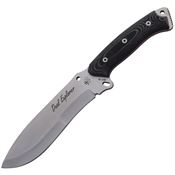 J&V Adventure 1468M Dual Explorer Satin Fixed Blade Knife Black Handles