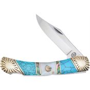 Frost SHS549TUR Lockback Knife Turquoise Handles