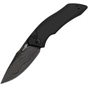 Kershaw 7100BLKDAM Auto Launch 1 Button Lock Damascus Knife Black Handles