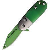 Rough Rider 2603 Angry Lightning Bug Linerlock Knife Green Handles