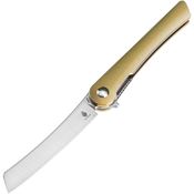 Kizer 3645A1 Mercury Linerlock Knife with Gold Titanium Handles