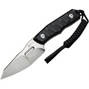 Civivi 230021 Propugnator Stonewash Fixed Blade Knife Black Handles